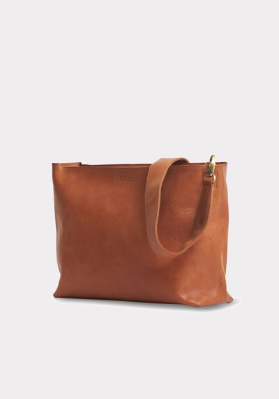Leder-Shopper Olivia Cognac RRREVOLVE