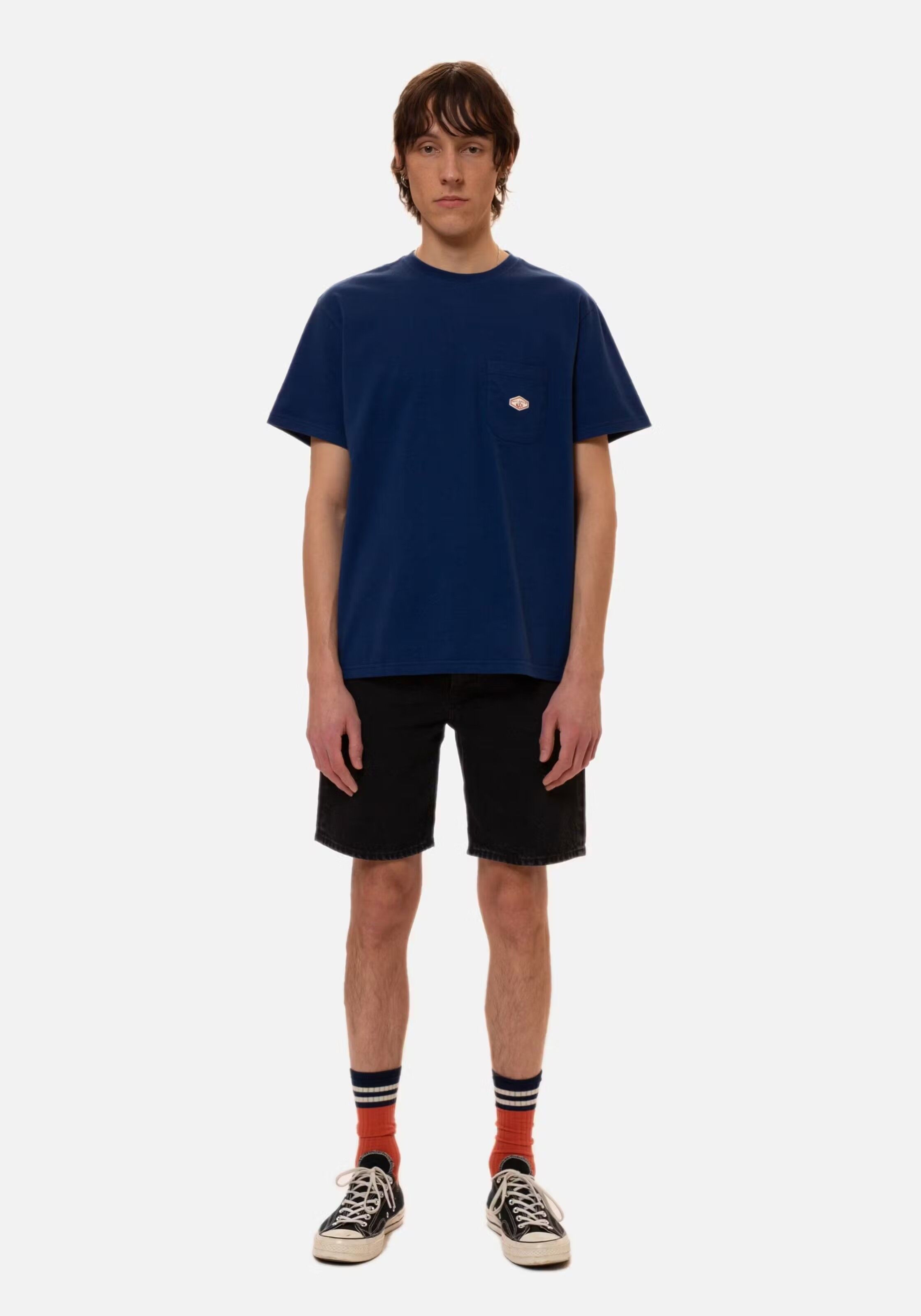 Black bermuda jean shorts sale