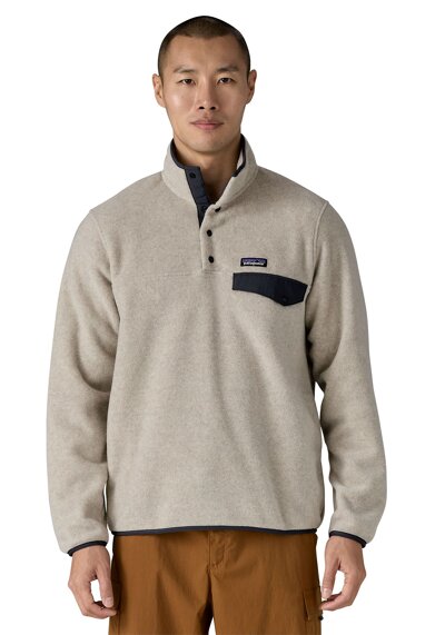 Fleece Pullover M's LW Synchilla® Snap-T Oatmeal Heather w/Smolder